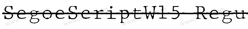 SegoeScriptW15 Regul字体转换